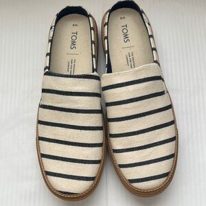 TOMS Striped Slip-On Shoes 8M